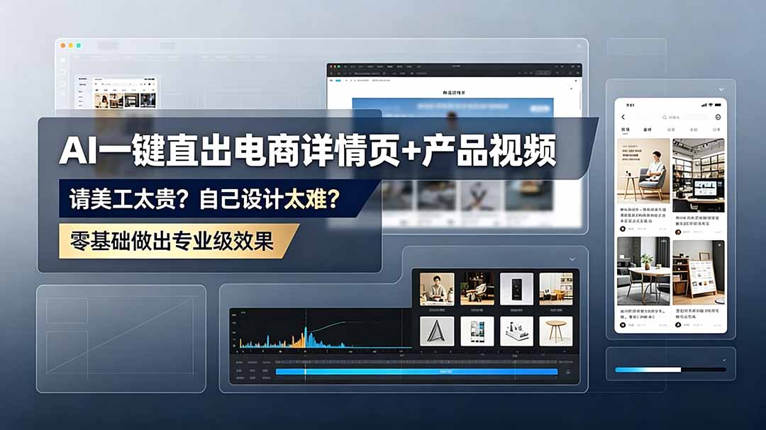 2026 AI电商详情页设计课：豆包即梦直出高转化素材