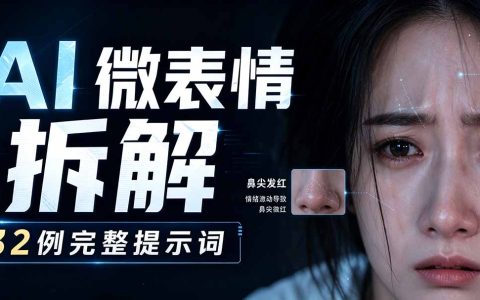 AI微表情提示词合集：时间轴+动作链拆解，告别AI面瘫脸