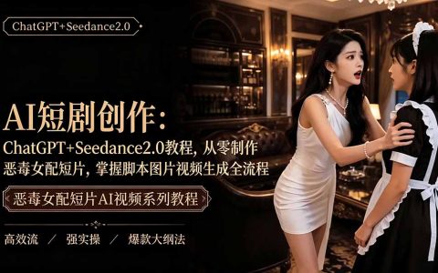 AI短剧创作教程：ChatGPT+Seedance2.0从零制作恶毒女配短片