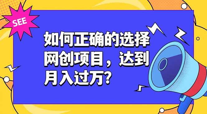 2026 如何正确选择网创项目？新手变现过万避坑指南