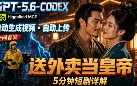 GPT-5.6 Codex+Higgsfield MCP：一键生成5分钟短剧并自动上传油管
