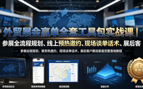 外贸展会赢单工具包实战：全流程规划+邀约话术+客户跟进复盘