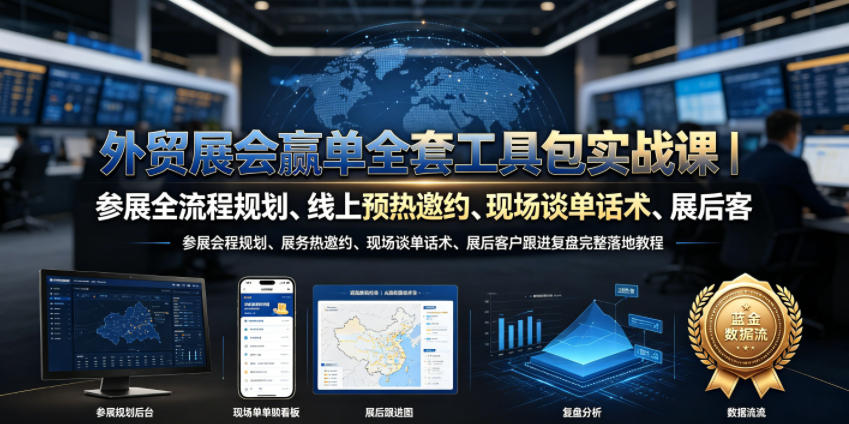 外贸展会赢单工具包实战：全流程规划+邀约话术+客户跟进复盘