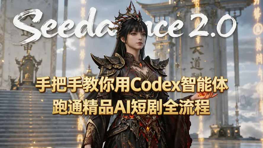 手把手教你用Seedance2.0+Codex智能体跑通精品AI短剧全流程（附3种skill技能）