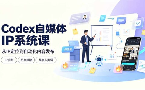 Codex自媒体IP系统课：IP诊断+热点抓取+爆款复刻，数字人自动发布教程