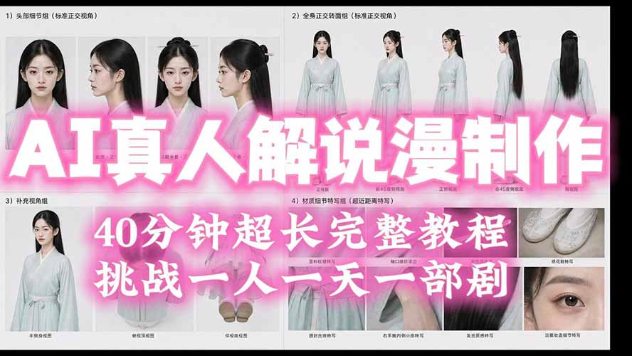 2026AI真人解说漫剧制作教程：开源模型低成本批量自动化，一人一天一部剧