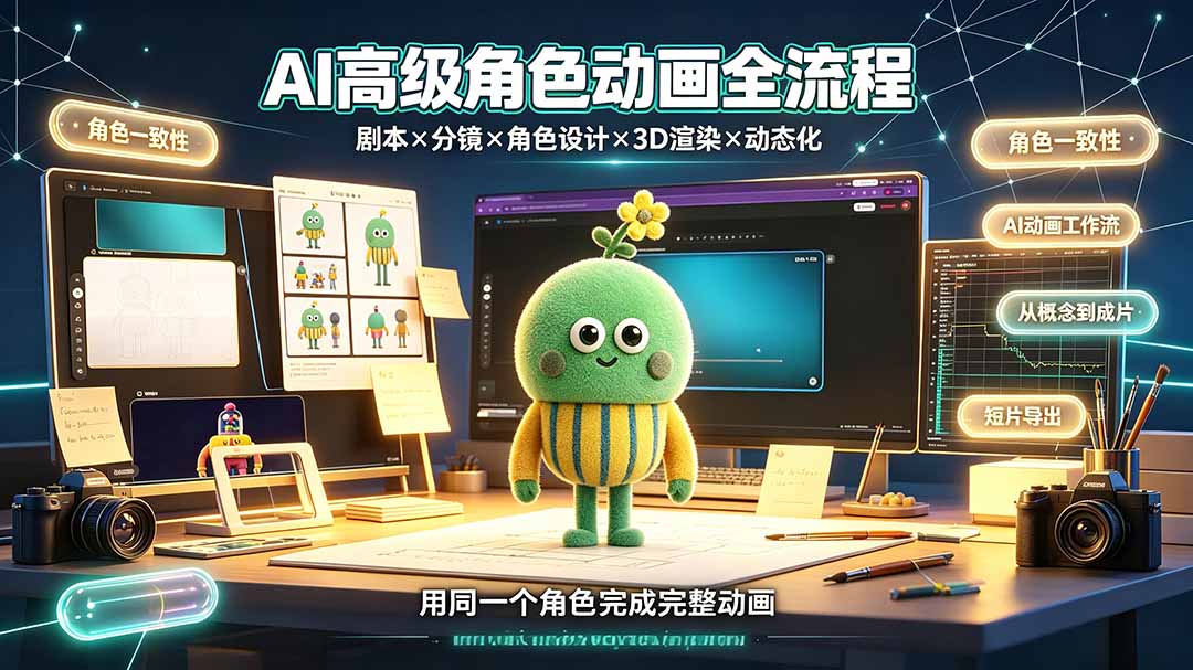 AI角色动画全流程：剧本×分镜×3D渲染×动态化，从概念到成片