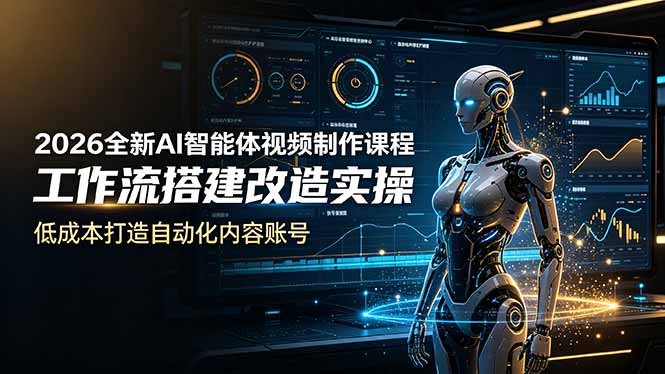 2026全新AI Codex智能体视频制作课程，Coze工作流搭建与自动化内容账号实操
