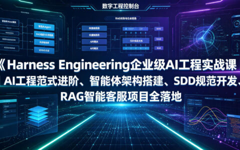 Harness企业级AI工程实战：智能体架构+RAG客服项目落地