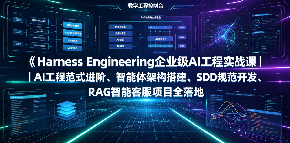 Harness企业级AI工程实战:智能体架构+RAG客服项目落地 Harness企业级AI工程实战:智能体架构+RAG客服项目落地