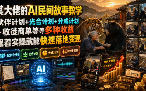 AI民间故事短视频变现教程，DeepSeek豆包剪映实操起号全流程