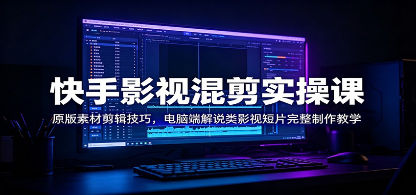快手影视混剪实操课:原片混剪+解说混剪,电脑端剪辑全流程教学 快手影视混剪实操课:原片混剪+解说混剪,电脑端剪辑全流程教学