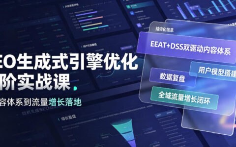 GEO生成式引擎优化实战课：EEAT+DSS驱动全域流量增长闭环