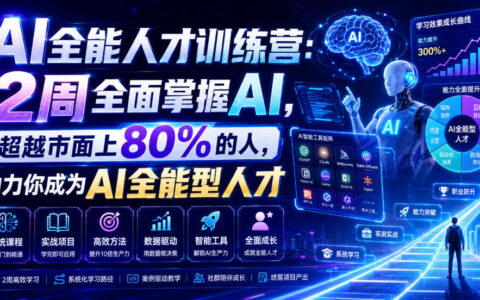 AI全能人才训练营：2周掌握AI工具，提升办公效率与职场竞争力