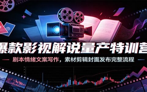 爆款影视解说特训营：文案情绪写作+PR剪辑封面发布全流程