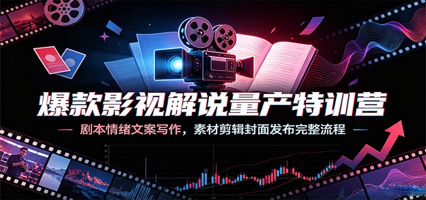 爆款影视解说特训营:文案情绪写作+PR剪辑封面发布全流程 爆款影视解说特训营:文案情绪写作+PR剪辑封面发布全流程