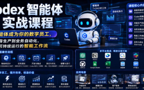 Codex智能体实战课：搭建数字员工与自动化工作流