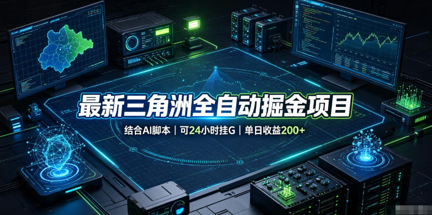 三角洲AI脚本G机掘金，多账号矩阵24小时自动收益实操