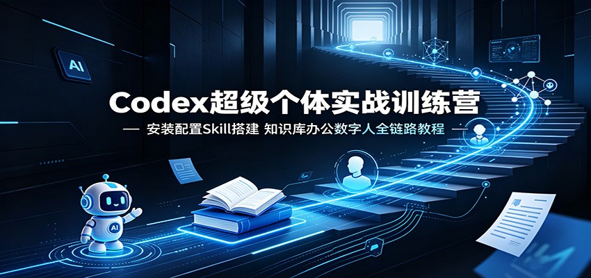 Codex超级个体实战：Skill搭建+知识库+数字人全链路教程