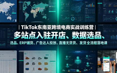 TikTok东南亚跨境电商实战训练营：开店选品ERP铺货广告投放全流程