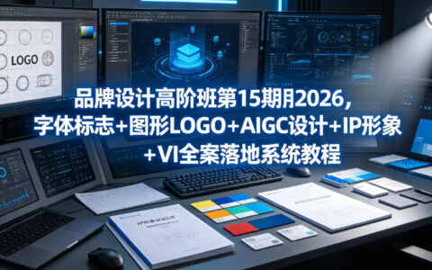 品牌设计高阶班第15期2026，字体标志+AIGC+IP形象+VI全案落地系统教程