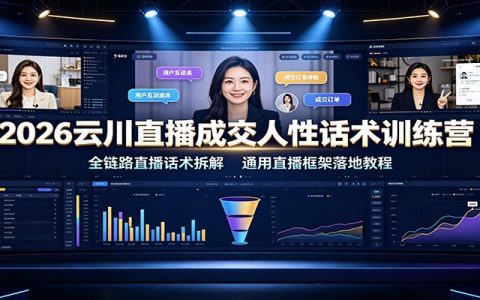 2026云川直播成交人性话术训练营：全链路话术拆解与通用框架落地