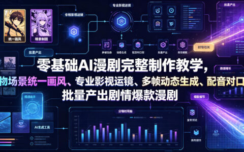 零基础AI漫剧制作教学：画风统一+影视运镜+对口型，批量产出爆款
