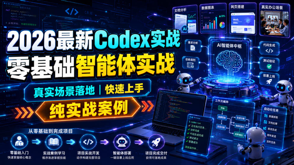 2026 Codex智能体实战:零基础飞书Obsidian自动化工作流 2026 Codex智能体实战:零基础飞书Obsidian自动化工作流