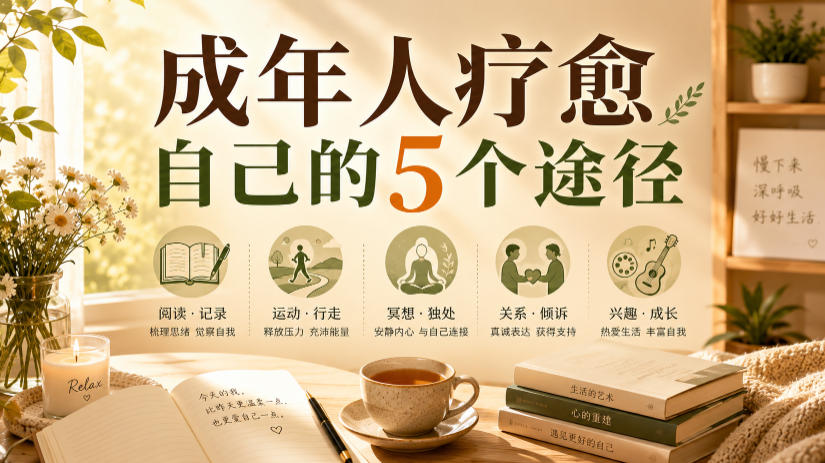 成年人疗愈自己的5个途径：放假减压、时薪工作与心理修复指南