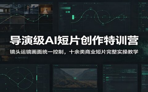 导演级AI短片特训营：Sora+Midjourney运镜控制，商业短片全流程实操