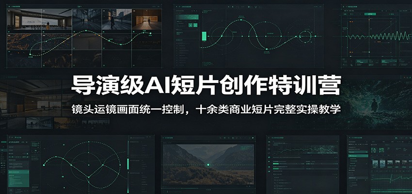 导演级AI短片特训营：Sora+Midjourney运镜控制，商业短片全流程实操