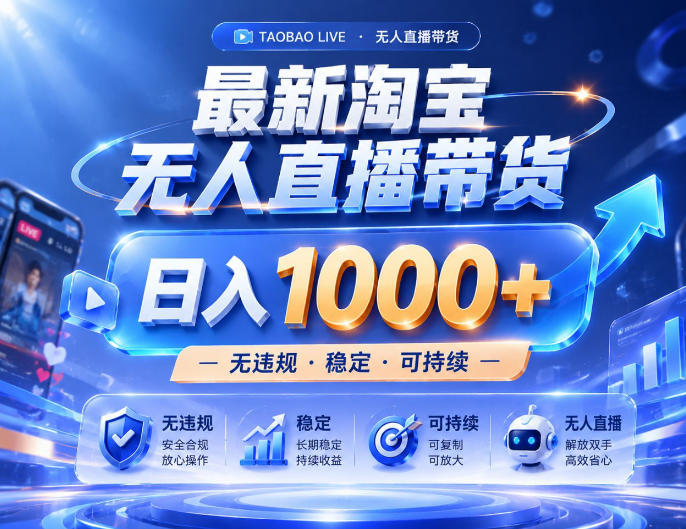实战25小时卖17W，淘宝无人直播副业新玩法，上班族宝妈必看