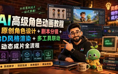 AI角色动画全流程｜原创设计+多工具联动+3D渲染+动态成片教程