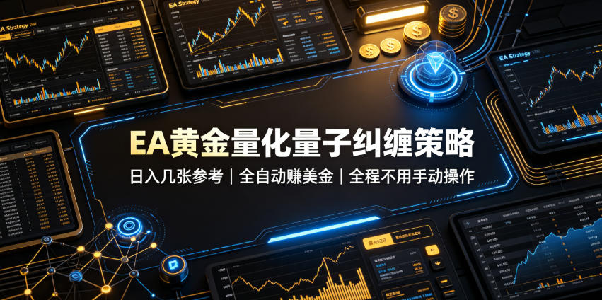 EA黄金量子纠缠策略,自动化变现几百美金,小白1小时上手 EA黄金量子纠缠策略,自动化变现几百美金,小白1小时上手