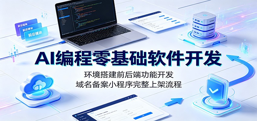 AI编程零基础软件开发：环境搭建到小程序上架全流程