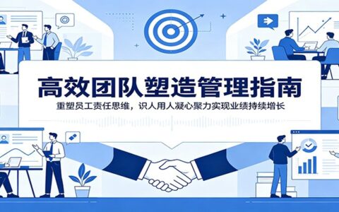 高效团队塑造：识人用人+猴子管理法，破解员工依赖实现业绩增长