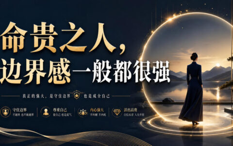 命贵之人边界感强：5个维度建立内在秩序，远离辜负与收割
