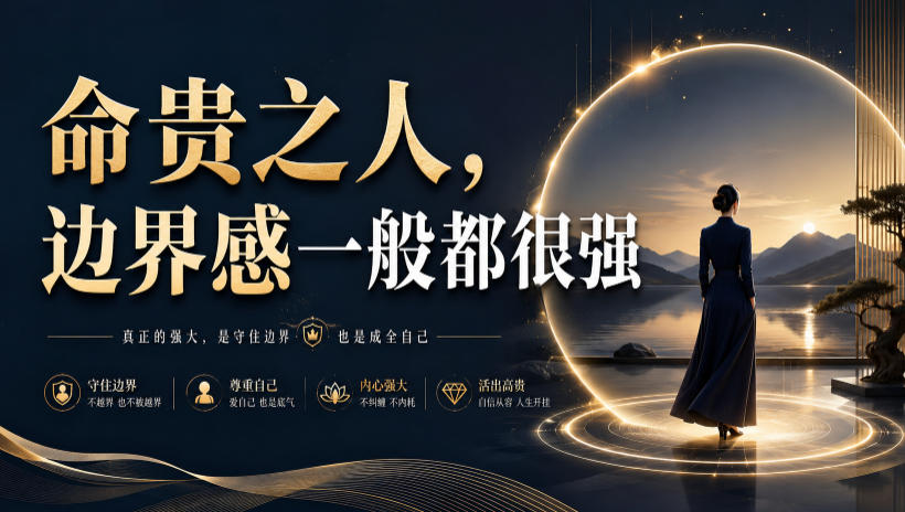 命贵之人边界感强：5个维度建立内在秩序，远离辜负与收割