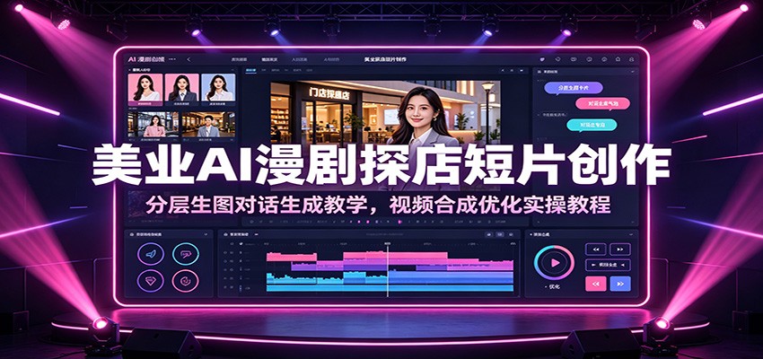 美业AI漫剧探店短片：分层生图对话生成与视频合成实操