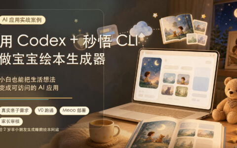 AI实战：用Codex+秒悟CLI做宝宝绘本生成器，小白也能快速上手