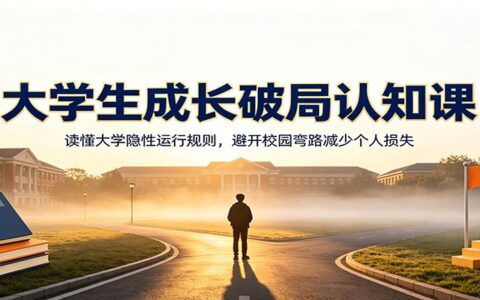大学生成长破局认知课：读懂大学隐性规则，避开校园弯路减少损失