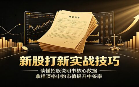 新股打新实战：读懂招股书核心数据，巧用顶格申购市值提升中签率