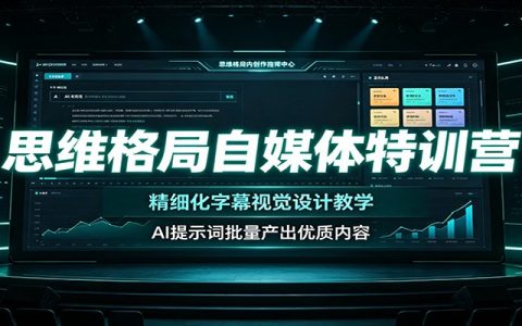 思维格局自媒体特训营：AI提示词批量出片，字幕封面模板SOP