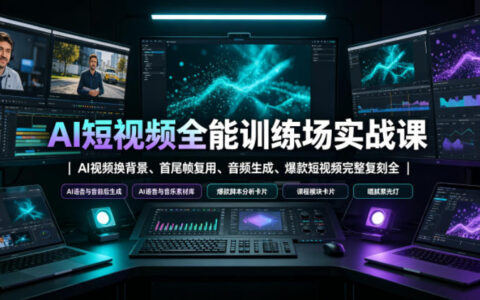 AI短视频实战课：换背景+首尾帧复用+音频生成+爆款复刻全套教学