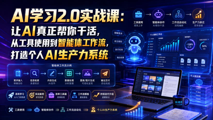 AI学习2.0实战课:从工具到智能体,打造个人AI生产力系统 AI学习2.0实战课:从工具到智能体,打造个人AI生产力系统