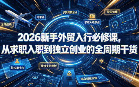 2026外贸新手入行必修课：求职面试到独立创业全周期干货