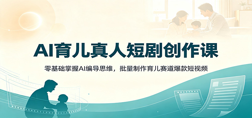 AI育儿短剧创作课:零基础用AI编导思维批量制作爆款短视频 AI育儿短剧创作课:零基础用AI编导思维批量制作爆款短视频