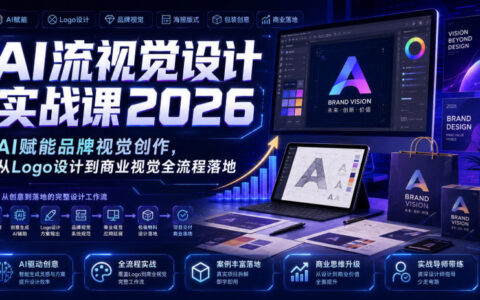 AI流视觉设计实战课2026：AI赋能品牌视觉创作，从Logo设计到商业视觉全流程落地