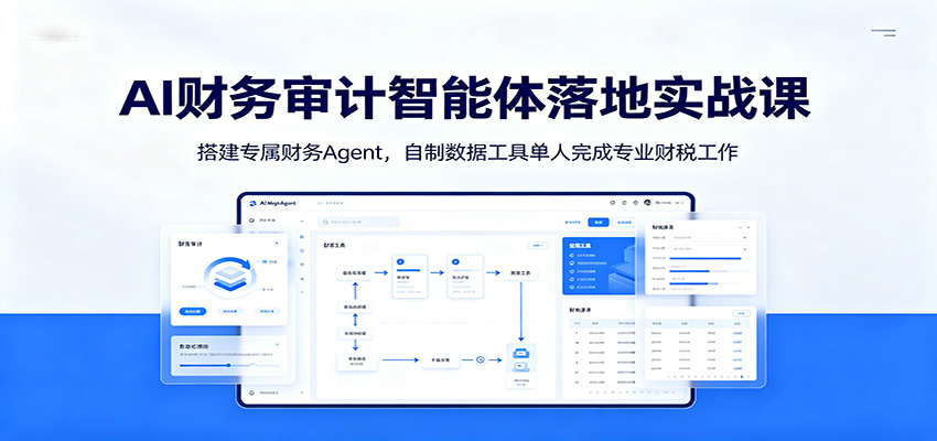 AI财务审计智能体实战课：搭建专属Agent，自制工具完成财税工作