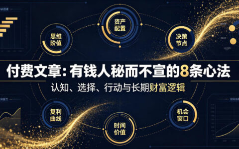 有钱人秘而不宣的8条心法：守业智慧与财富格局提升指南